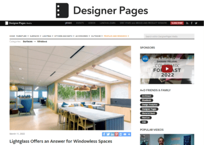 LIGHTGLASS Featured in Designer Pages